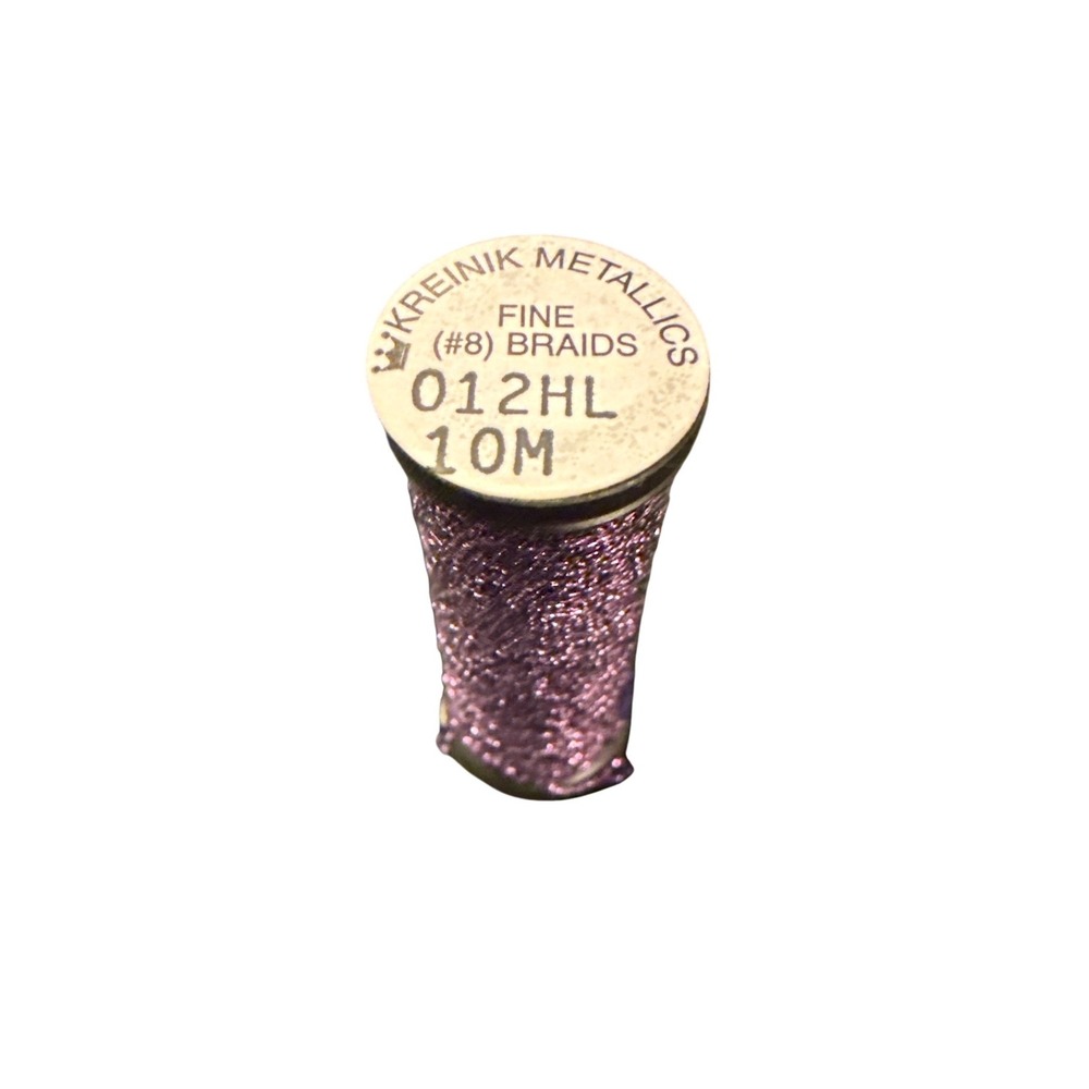 Kreinik Fine #8 Braid 012HL Purple 10M New Metallic High Lustre Thread